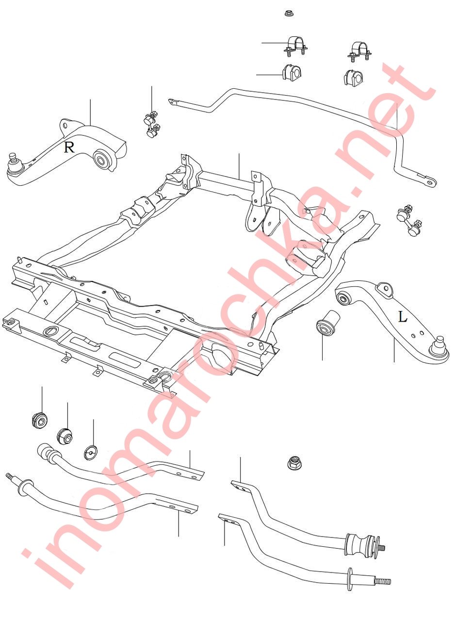 Передняя подвеска Chery QQ6 Jaggi схема