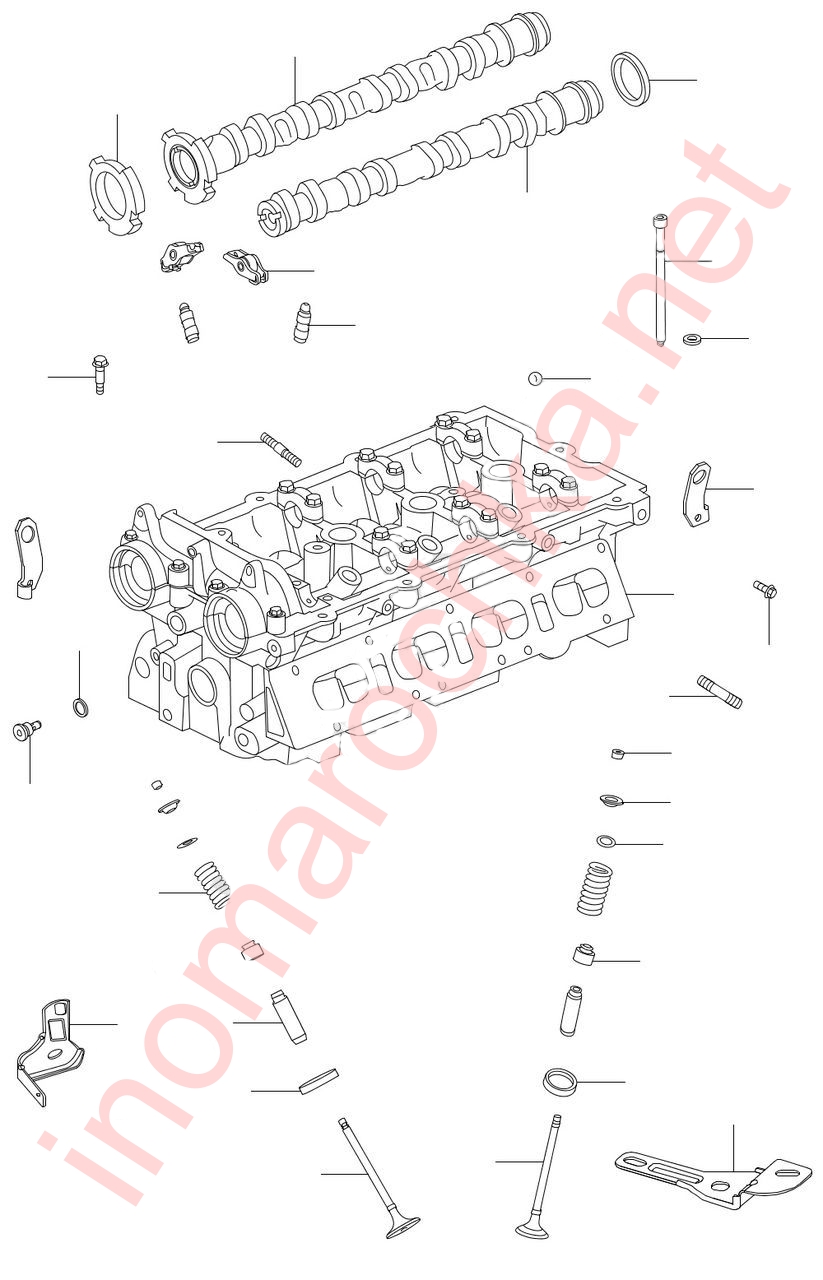 Головка блока цилиндров Chery QQ6 Jaggi 1.3 схема