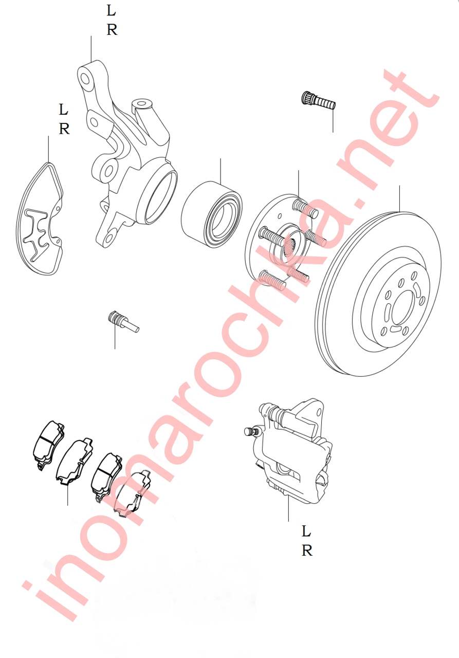 Передние тормозные колодки Chery QQ6 Jaggi схема