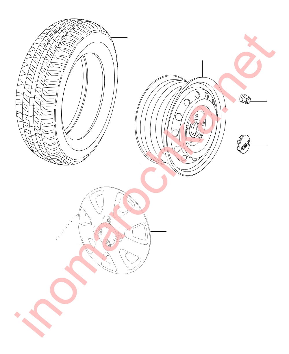 Колесный диск Chery QQ6 Jaggi схема