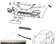 Передний бампер Lifan X60